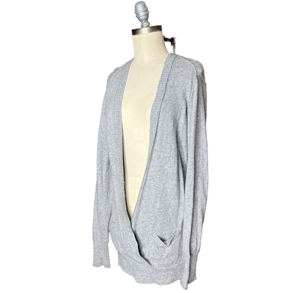 Banana Republic Italian Yarn Cashmere Wool Drape Front Sweater size L - Picture 2 of 16